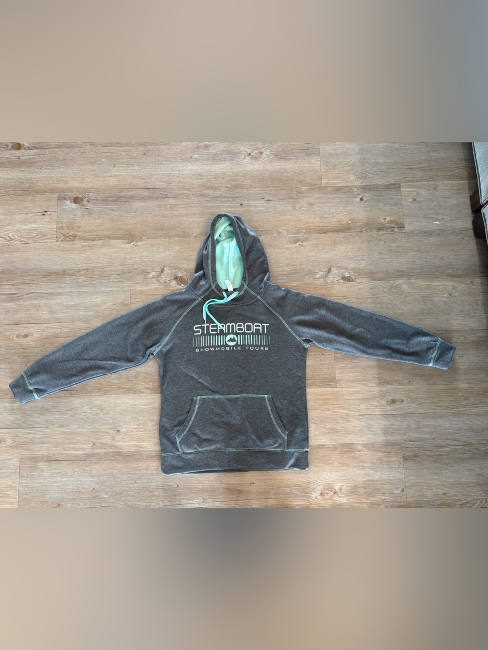 Women’s Gray Hoodie with Mint Accents